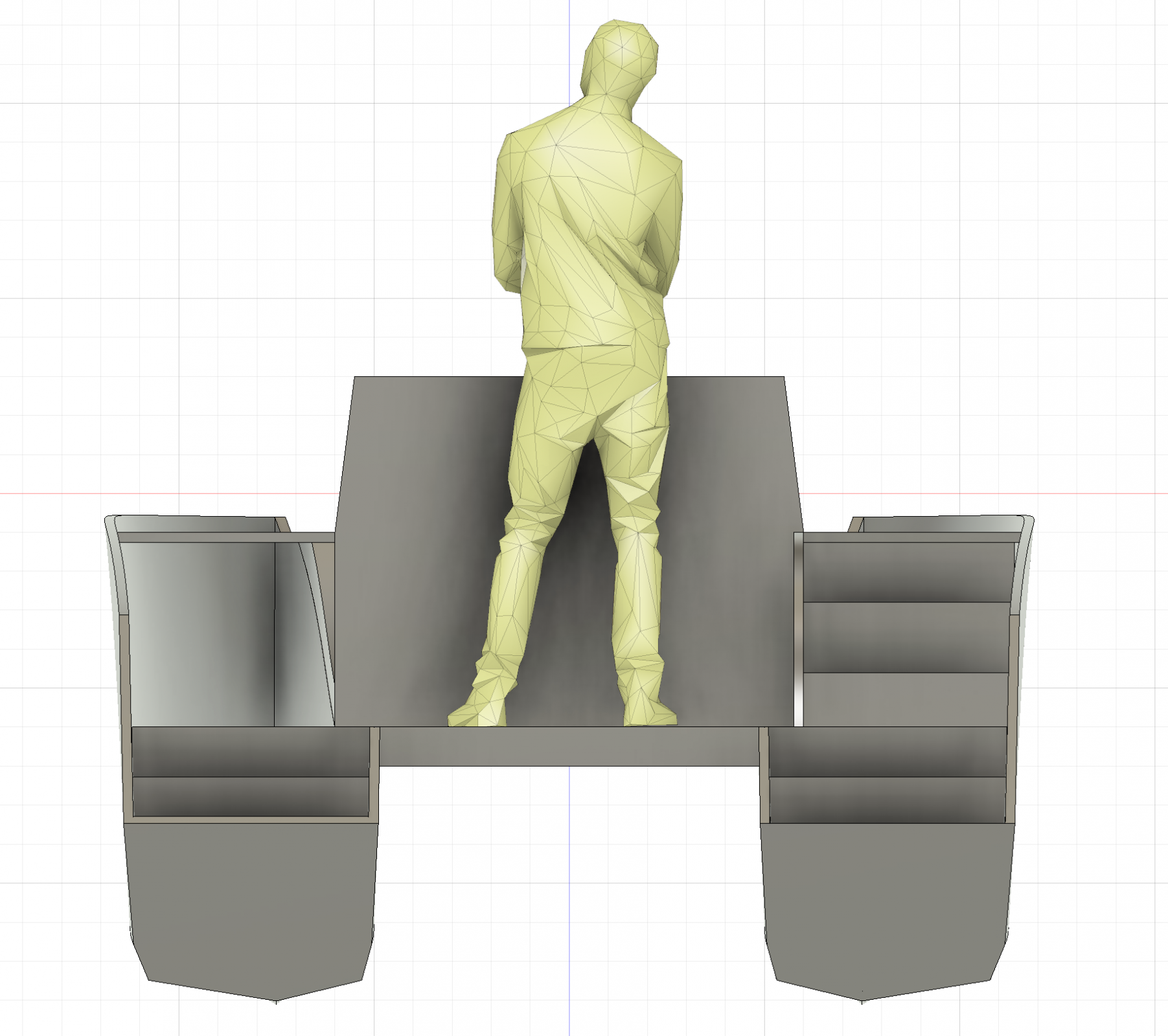 6m power cat design (draft), stern ortho