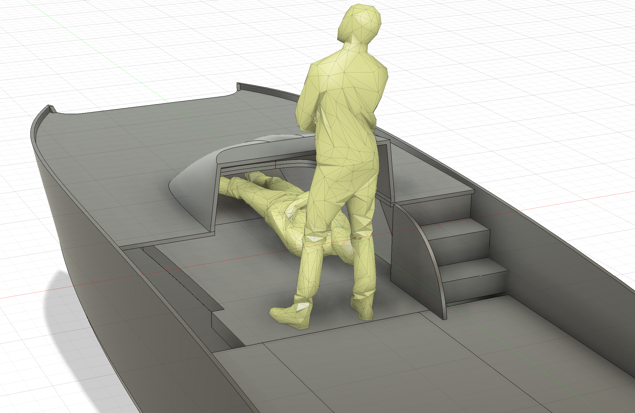 6m power cat design (draft), cabin space